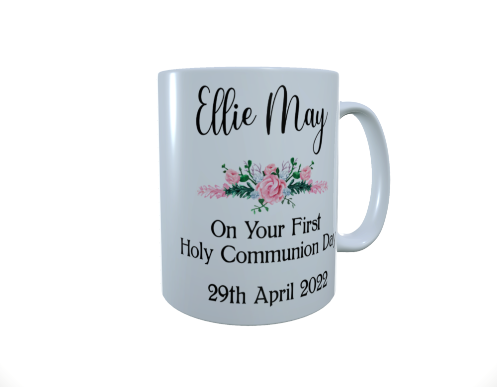 Holy Communion Personalised Ceramic Mug, Custom Holy Communion